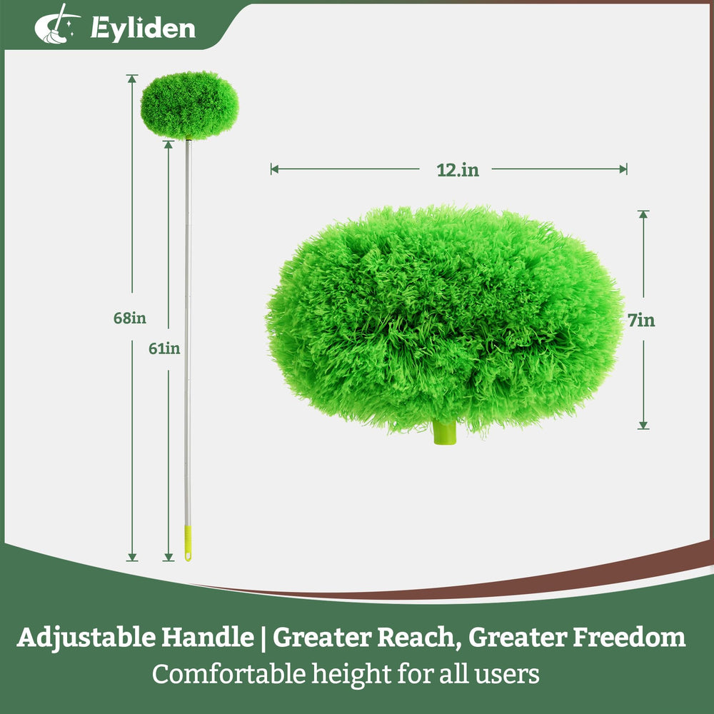 Eyliden 360-degree dual-sided microfiber head cleans blade sides