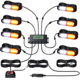 EYPINS LED strobe kit front view showing high-visibility lighting for on-road signaling