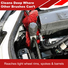 EZ Detail Big Red wheel brush tight spots for precise cleaning.
