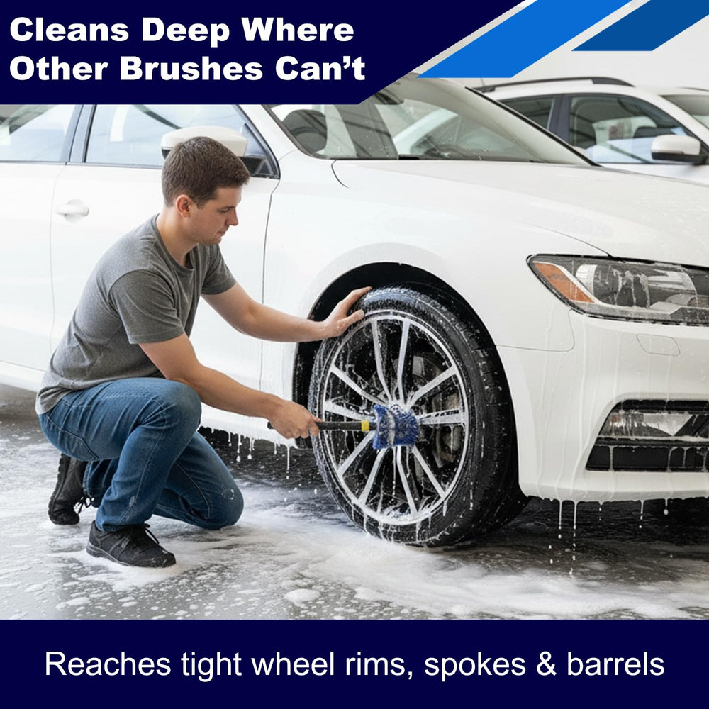 EZ Detail Go Brush reaches engine bays for tight-area cleaning.