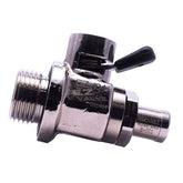 EZ Oil Drain Valve EZ-104 body close-up with nickel plating resists tarnish