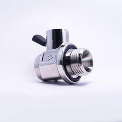 EZ Oil Drain Valve EZ-104 installed on engine drain with hose