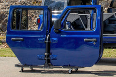 EZ4X4 2-Door Black Rolling Cart durable finish and functional hardware