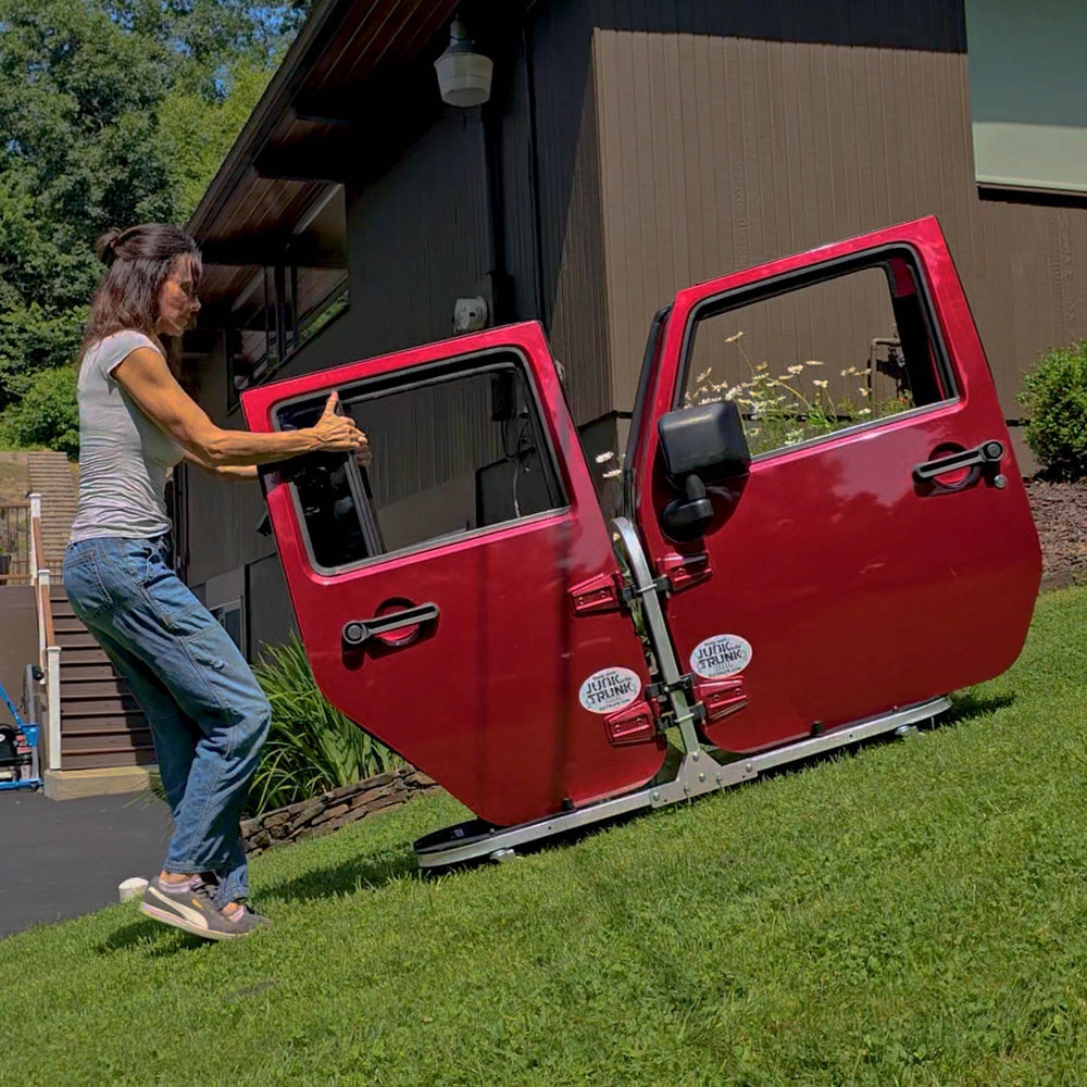 EZ4X4 2-Door Black Rolling Cart fits a range of Jeeps