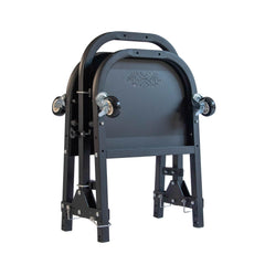 EZ4X4 2-Door Black Rolling Cart side view showing compact profile