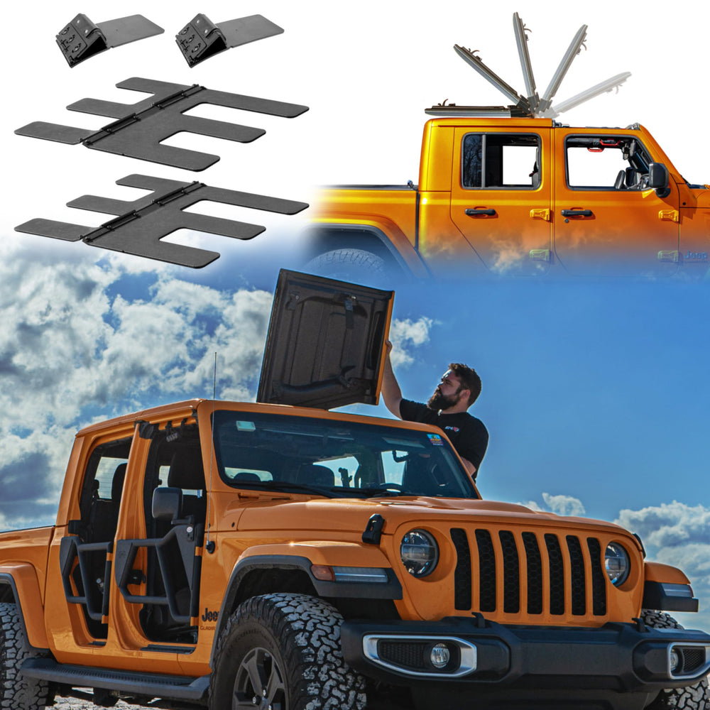 EZ FlipTop Gladiator front panel open for instant open-air drive