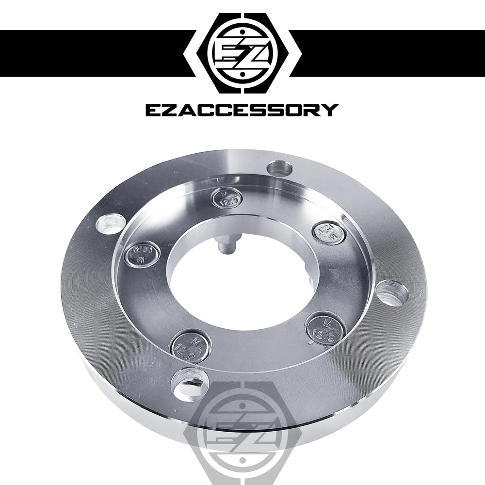 ezaccessory 1 inch thick adapter ready for mounting with lug nuts.