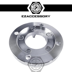 ezaccessory 1 inch thick adapter ready for mounting with lug nuts.