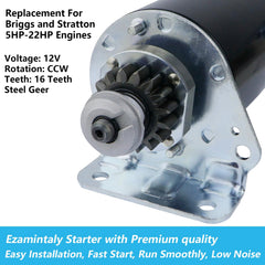 Ezamintaly starter steel gear 12V CCW 16T highlights broad compatibility