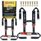 EZAPEX 4-point harness with ventilated memory foam padding for comfort on long rides.