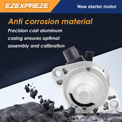 Close-up of Ezexpreze starter shows compact, 12V motor