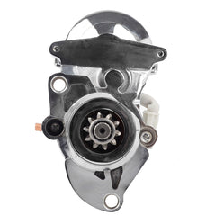 EZEXPREZE chrome starter side view emphasizes compact design for tight engine bays.