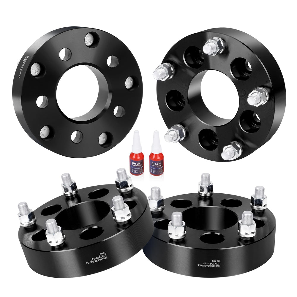 EZISOE front view shows 5x4.5 to 5x5.5 bolt pattern conversion for wider wheel compatibility.