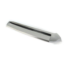 EzMech chrome hood bulge trim detail on Toyota Tundra, rugged styling.