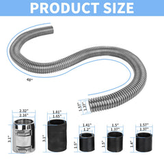 EZPROIT chrome cap clamps kit for secure hose connections.