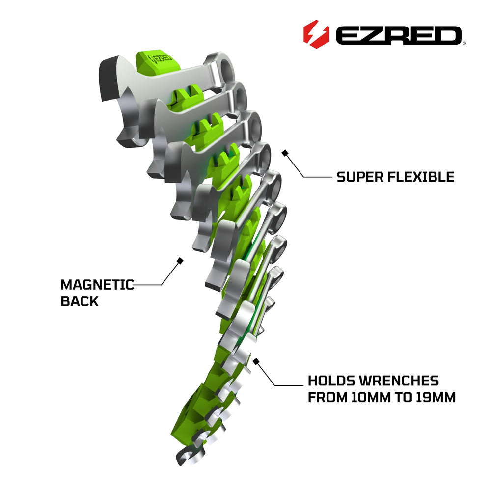 EZRED FWR12-G strong neodymium magnets grip wrenches firmly in drawers or carts.
