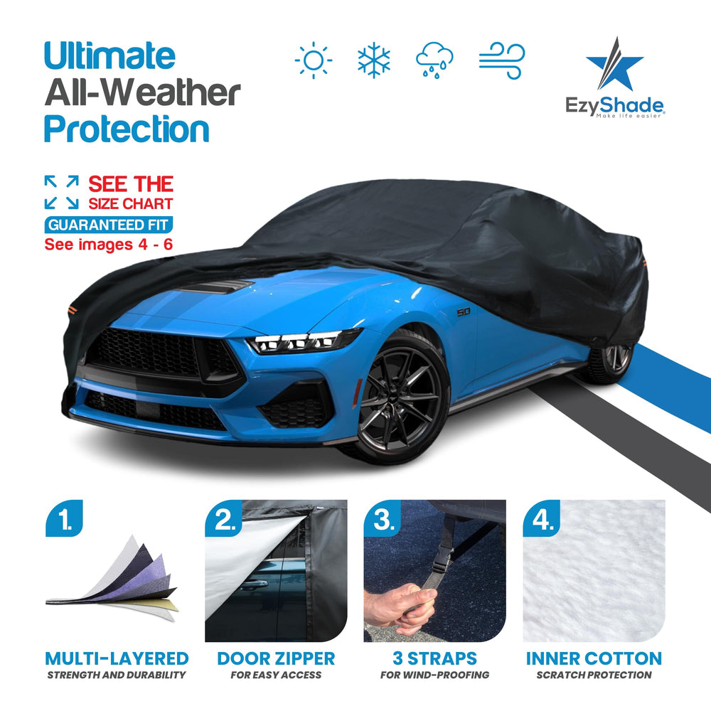 EzyShade size chart guide helps you locate the perfect C6 fit for your classic car.