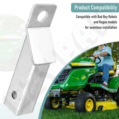 Mower shown with EZYPak rear hitch attached for towing tasks