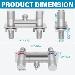 F-pianwe ergonomic metal knobs provide firm grip for precise temperature control.