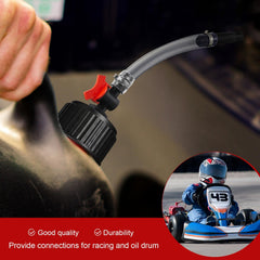 Fabbay racing fuel kit in use for cleaner, safer on-site refueling.