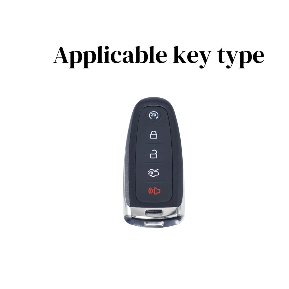 Facaizhu Ford key shell Model-C black protects your key with a slim profile.