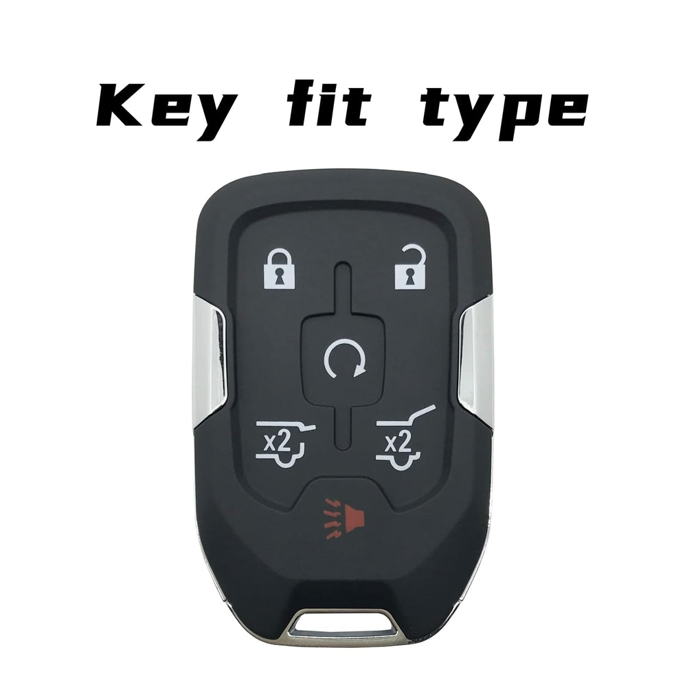 Facaizhu heavy key fob cover for Chevy Tahoe close-up showing fit.