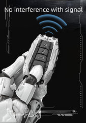 Facaizhu key fob shell for Toyota C-HR in black, illustrating mech-inspired design.