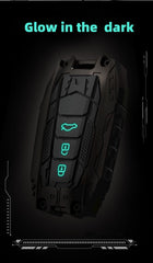 Facaizhu heavy metal key cover for Toyota Corolla in black, demonstrating durable finish.