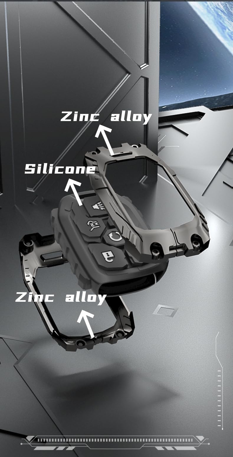 Facaizhu mech-style key cover close-up with modern aesthetic.