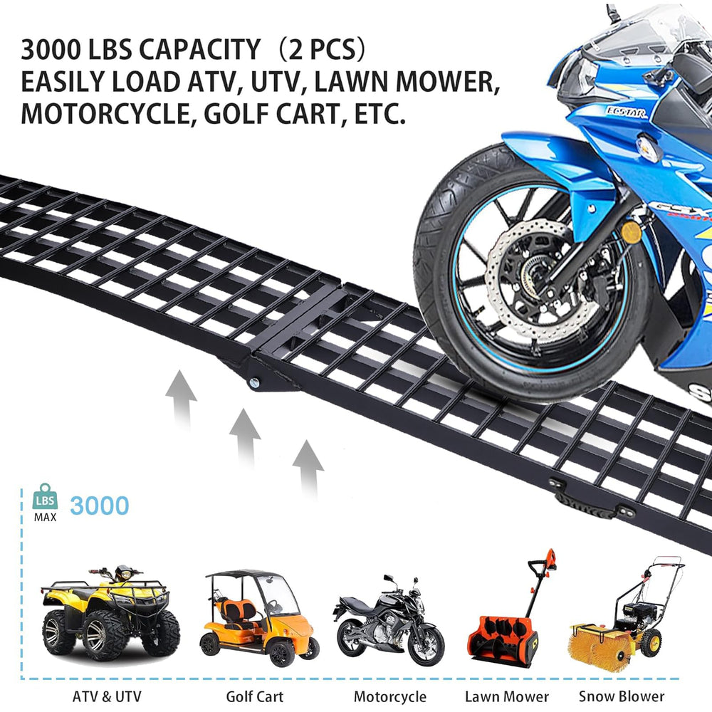 FACHNUO TOOL aluminum heavy-duty ramp is lightweight yet strong for gear.