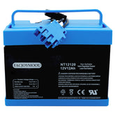 FACJOYMOOU 12V Peg Perego battery front view, reliable power for ride-on toys.