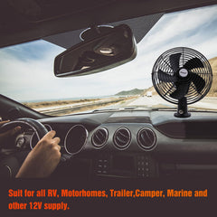 Facon 12V RV cooling fan wiring connection enables quick setup
