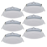 Facon 4.5-inch 12V RV puck light shows compact six-pack size for tight spaces.
