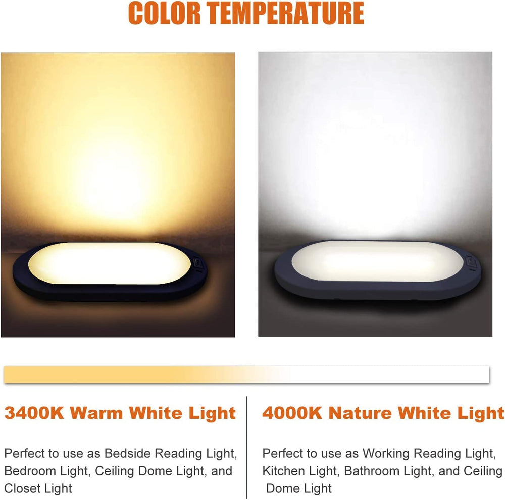 Facon Dual-Tone 3000K ambience image emphasizes warm, inviting RV space for relaxing evenings.