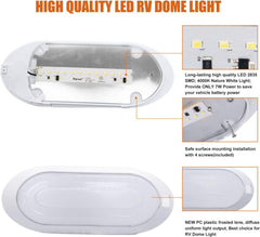 Facon 4000K task-light view demonstrates bright, clear workspace in RV for meal prep.