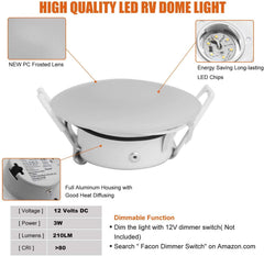 Facon pack of 2 RV puck lights for immediate upgrade.