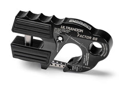 Factor 55 Ultrahook closed-system hook showing secure mount for safe winching