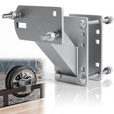 Fadachai stainless steel spare tire carrier with polished finish for marine use and rugged trails.