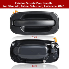 FAERSI door handle chrome finish built from durable ABS material for outdoor use