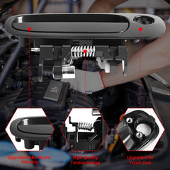 FAERSI front-right exterior door handle with chrome finish for Corolla.