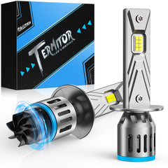 FAHREN 2025 upgrade H1 bulbs front view showing clarity and brightness for night driving