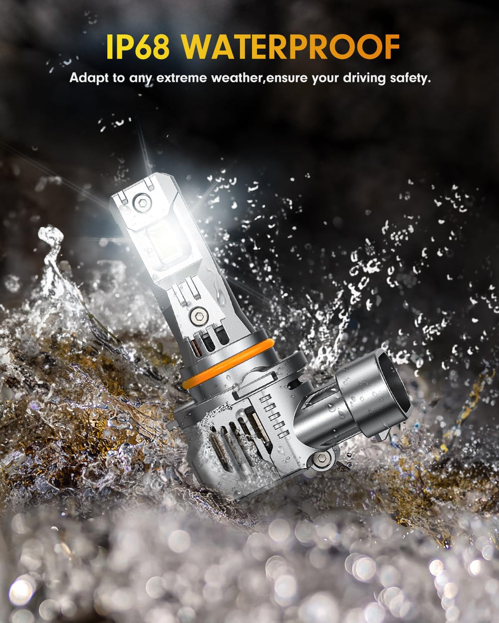 FAHREN 9005 LED bulbs pack of two fit most vehicles.