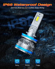 FAHREN H11 IP68 waterproof rating withstands wet conditions
