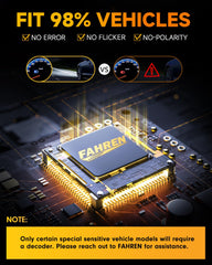 FAHREN H13 9008 CANbus ready compatibility reduces vehicle warnings
