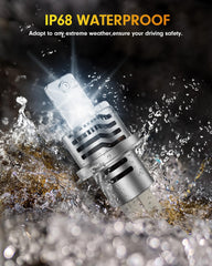 FAHREN H4/9003 bulbs longevity up to 60,000 hours for fewer replacements