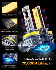 FAHREN IP68 waterproof design withstands rain and snow.