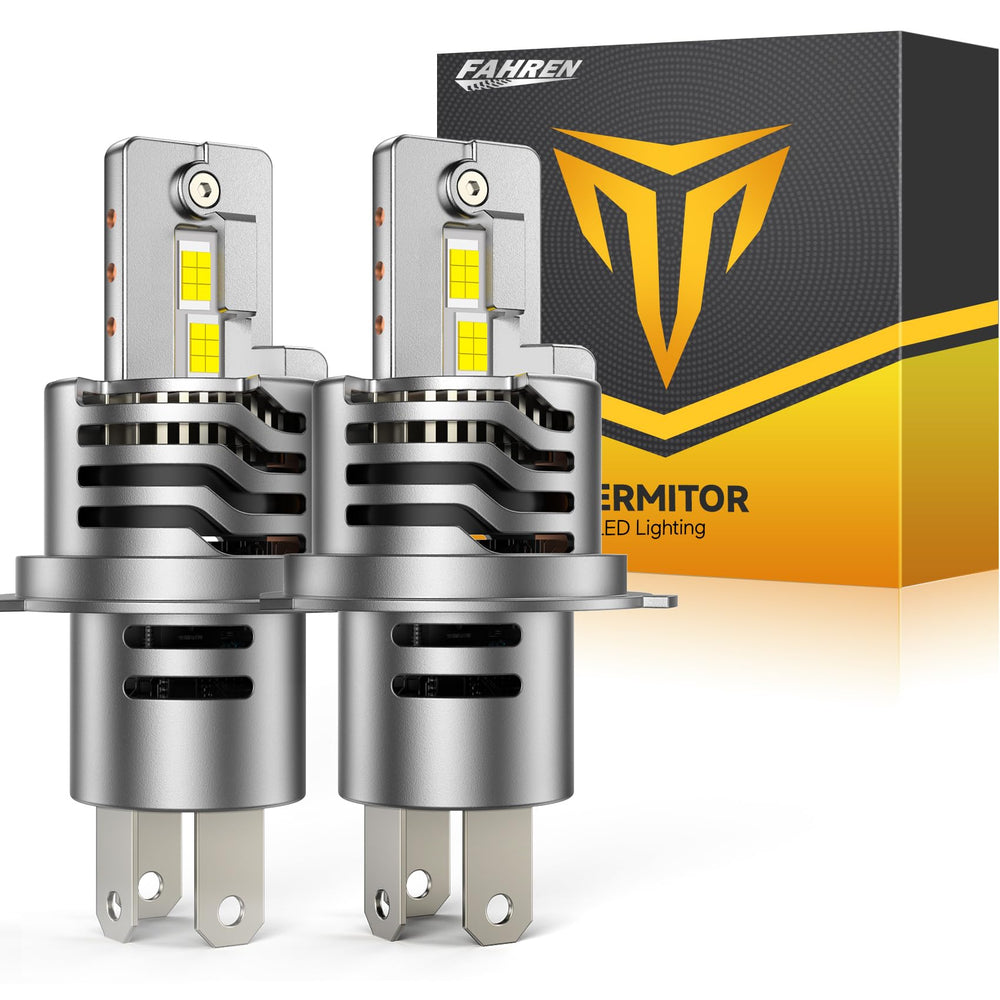 FAHREN H4 LED bulbs pack-2 offer clearer night visibility for safer driving.