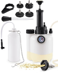 FAITIO 3L brake fluid bleeder kit overview for one-man operation.