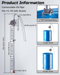 FAITIO aluminum body drum pump shows durable construction.
