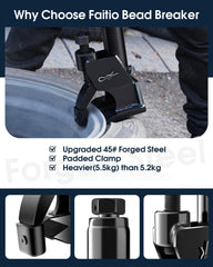 FAITIO bead breaker portable design weighs about 12 pounds for easy transport.